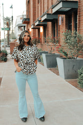 Cheetah Girl Puff Sleeve Top